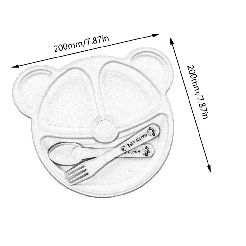 Bear-themed children's dinnerware set