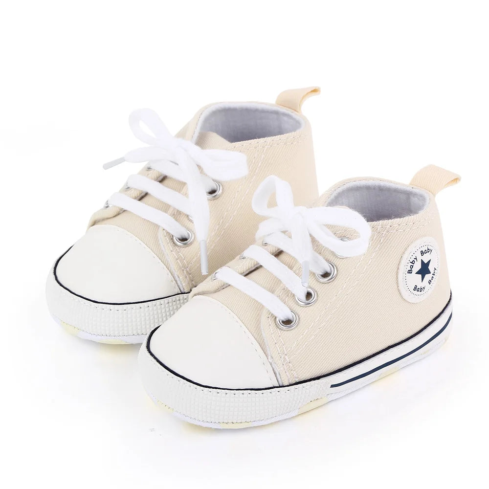 Chaussures premiers pas en toile - semelle souple