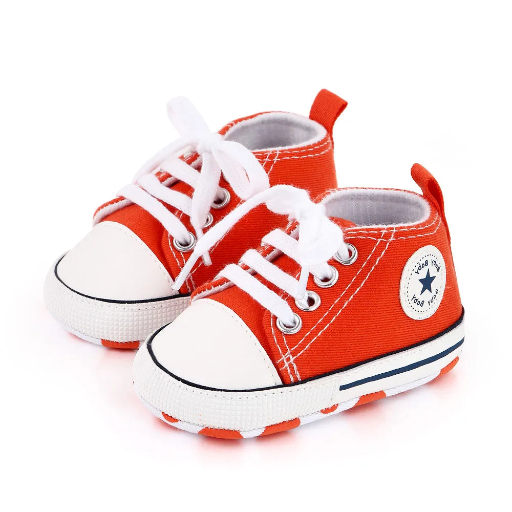 Chaussures premiers pas en toile - semelle souple