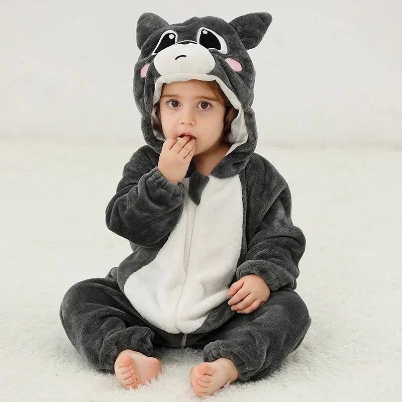 Combinaison pyjama bébé hiver - déguisement lionceau