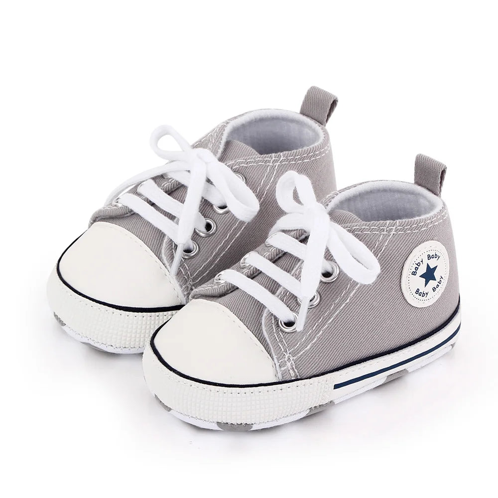 Chaussures premiers pas en toile - semelle souple