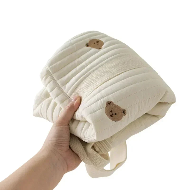 Sac à langer maternité multi-poches - motif ourson
