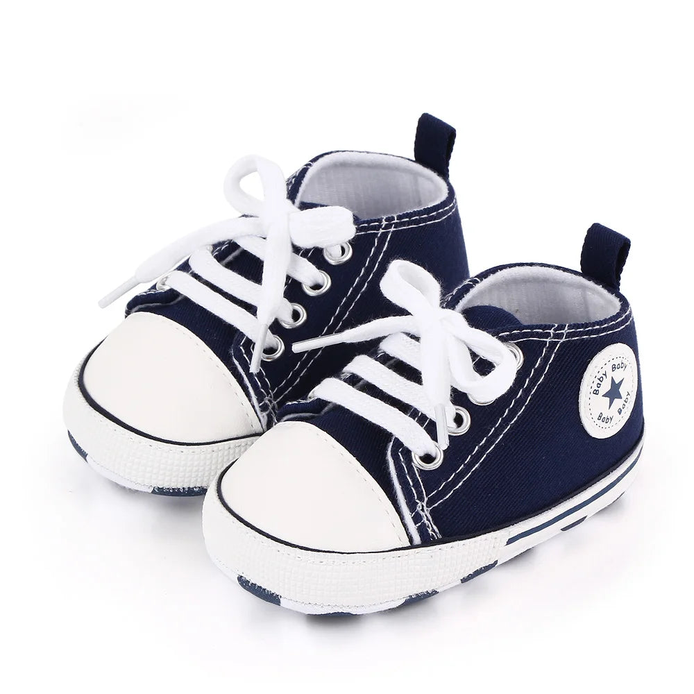 Chaussures premiers pas en toile - semelle souple