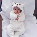 Baby-Overall mit Kapuze Bär - lange Ärmel