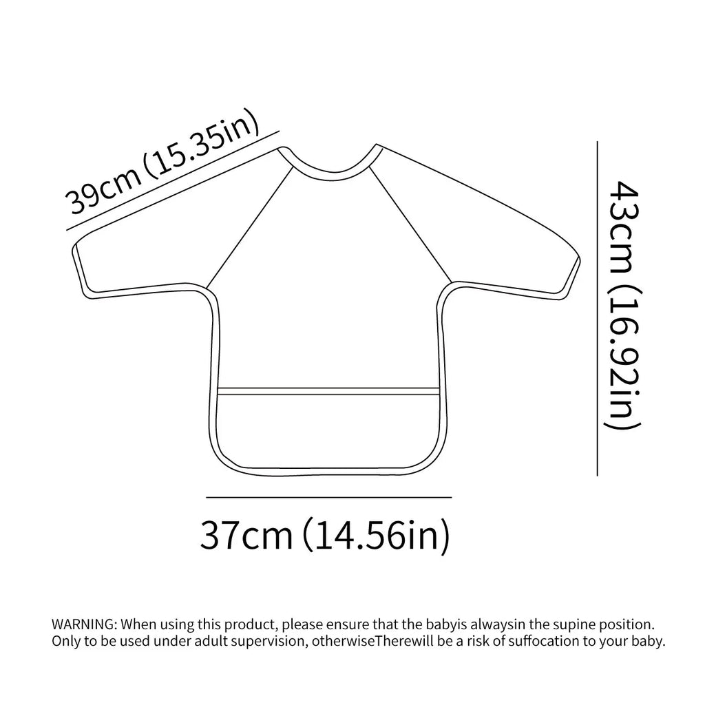 Bavoir imperméable à manches longues