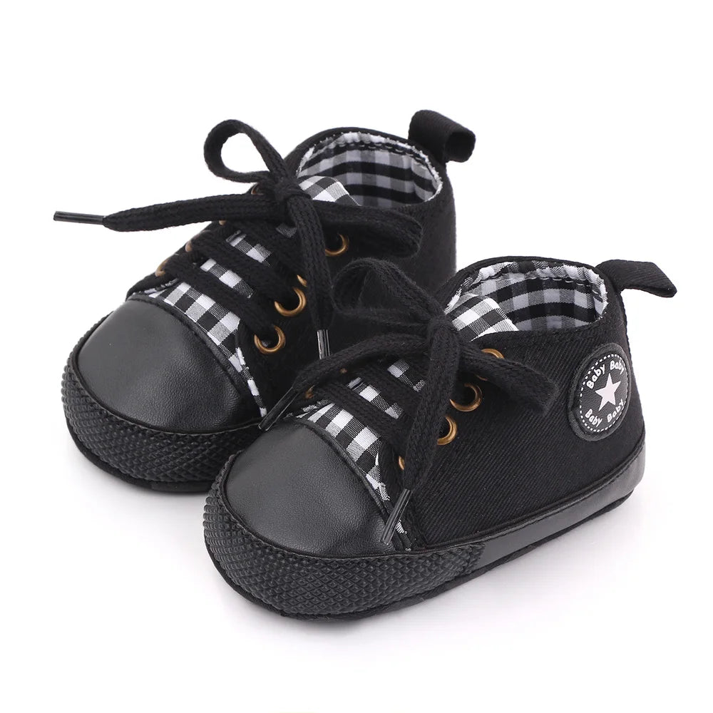 Chaussures premiers pas en toile - semelle souple