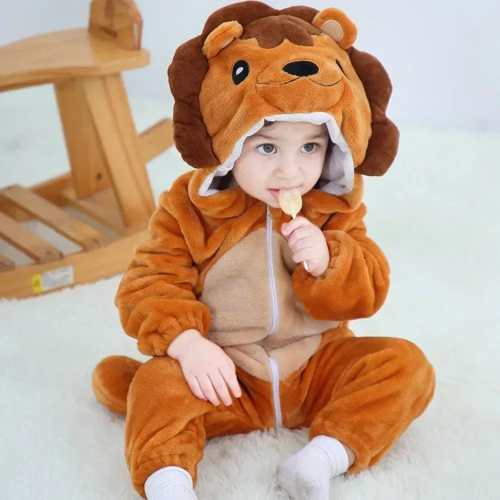 Combinaison pyjama bébé hiver - déguisement lionceau