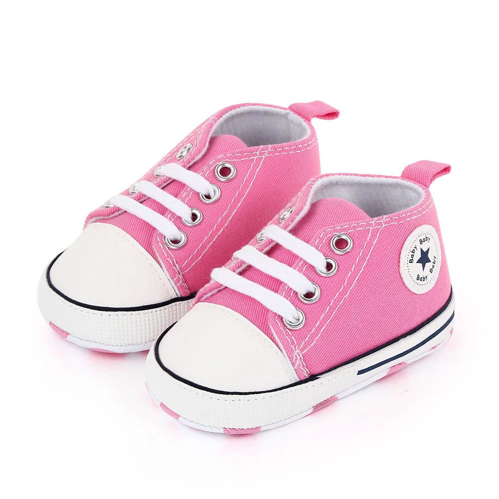 Chaussures premiers pas en toile - semelle souple