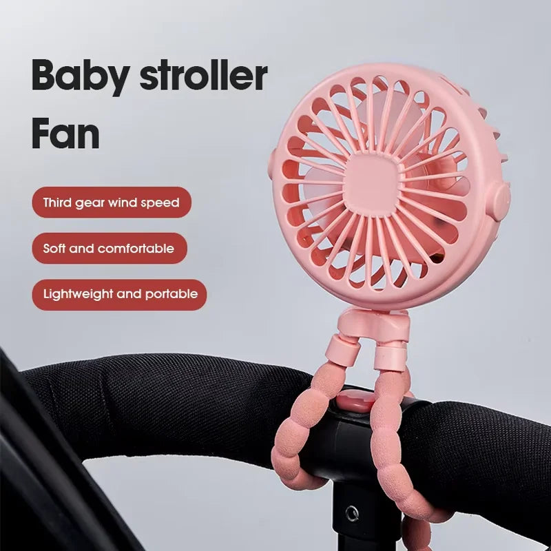 Ventilateur trépied 360° pour poussette