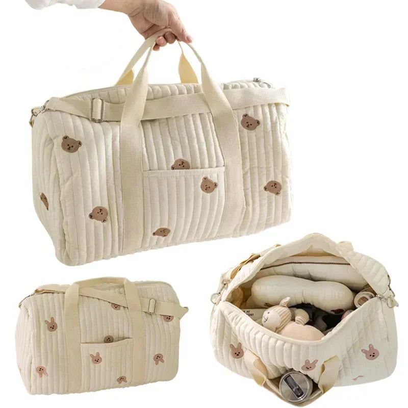 Multifunktionale Wickeltasche mit Bärchenmuster
