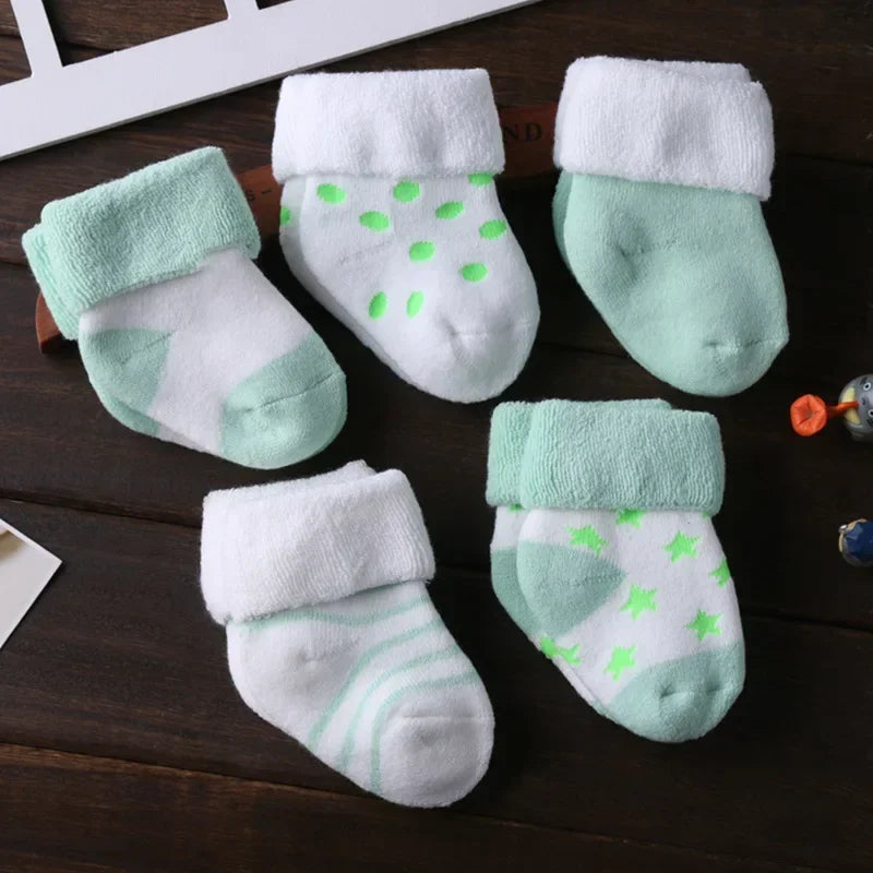 Lot de 5 paires de chaussons-chaussettes antidérapants