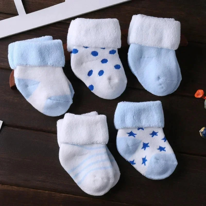 Lot de 5 paires de chaussons-chaussettes antidérapants