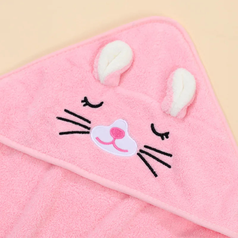 Cape de bain bébé à capuche - motifs animaux