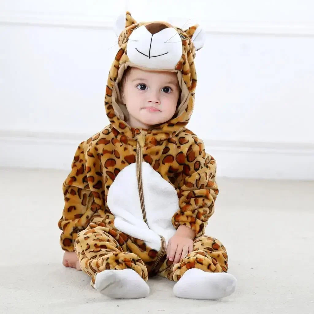 Combinaison pyjama bébé hiver - déguisement lionceau