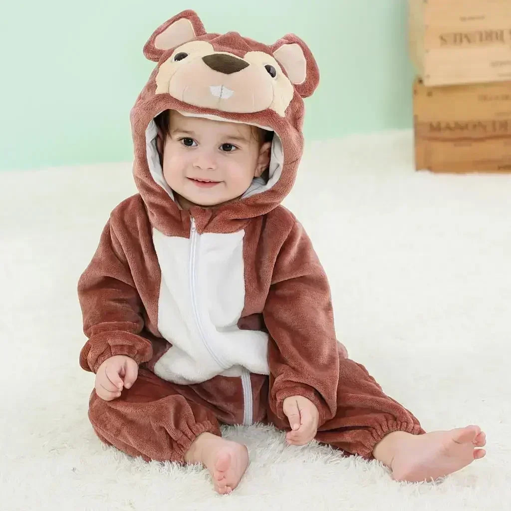 Combinaison pyjama bébé hiver - déguisement lionceau
