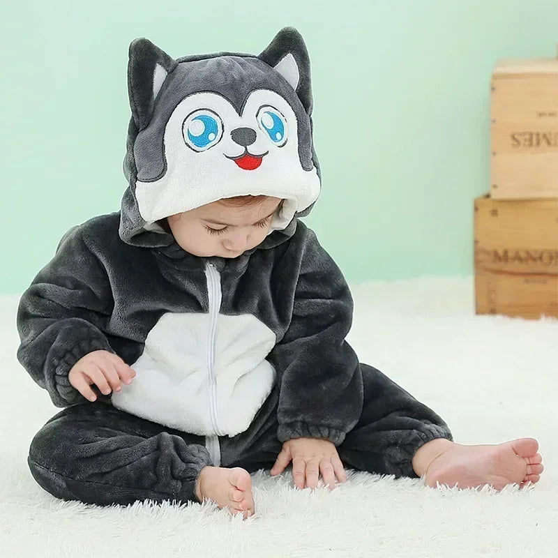 Combinaison pyjama bébé hiver - déguisement lionceau