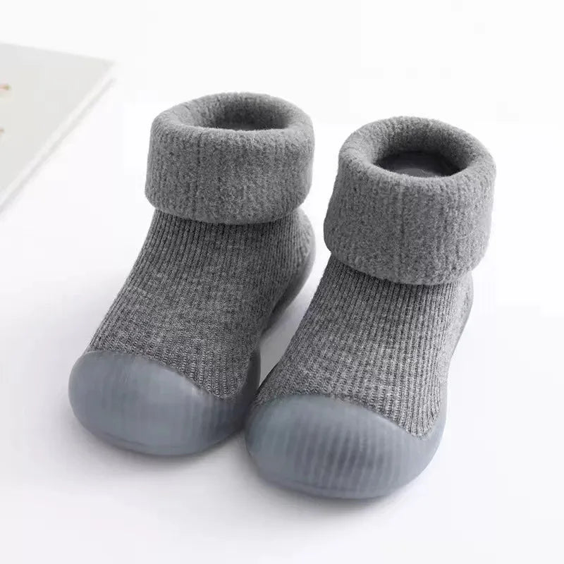 Chaussons-chaussettes épais hiver - semelle antidérapante