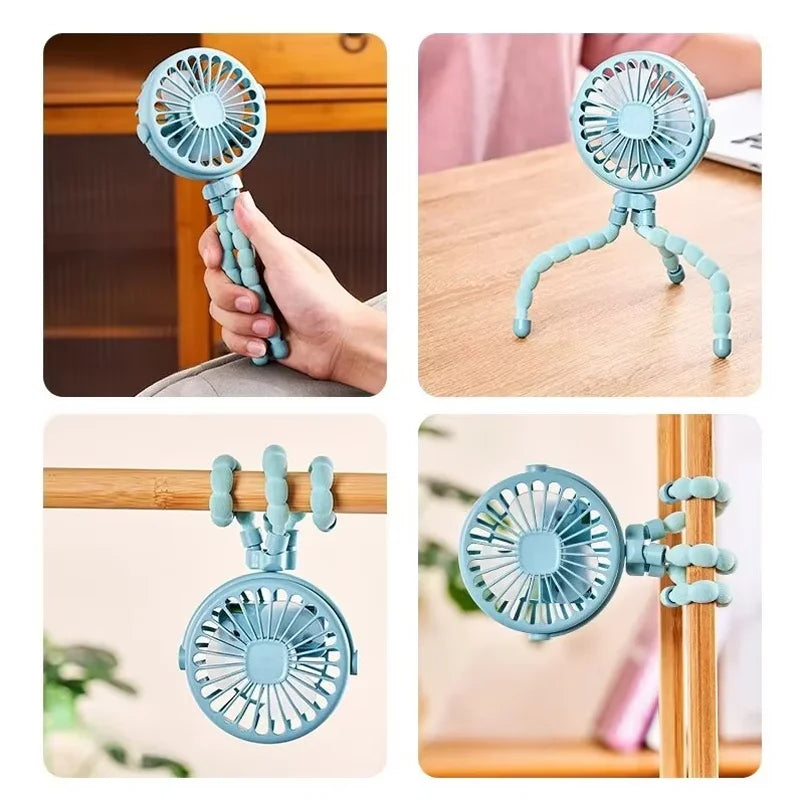360° Dreibein-Ventilator für Kinderwagen