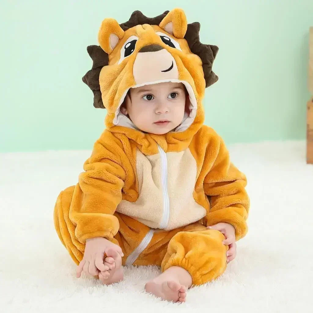Combinaison pyjama bébé hiver - déguisement lionceau