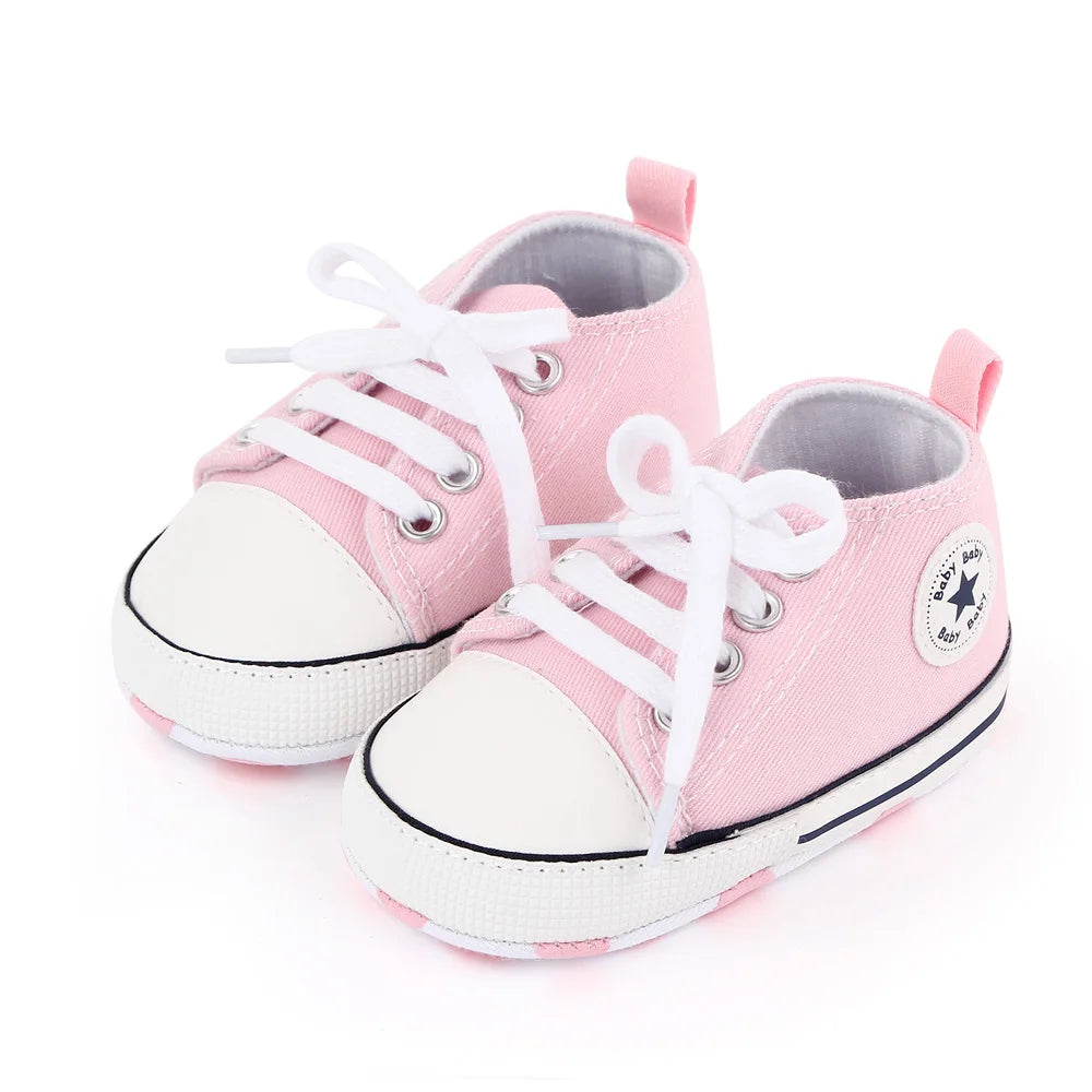 Chaussures premiers pas en toile - semelle souple