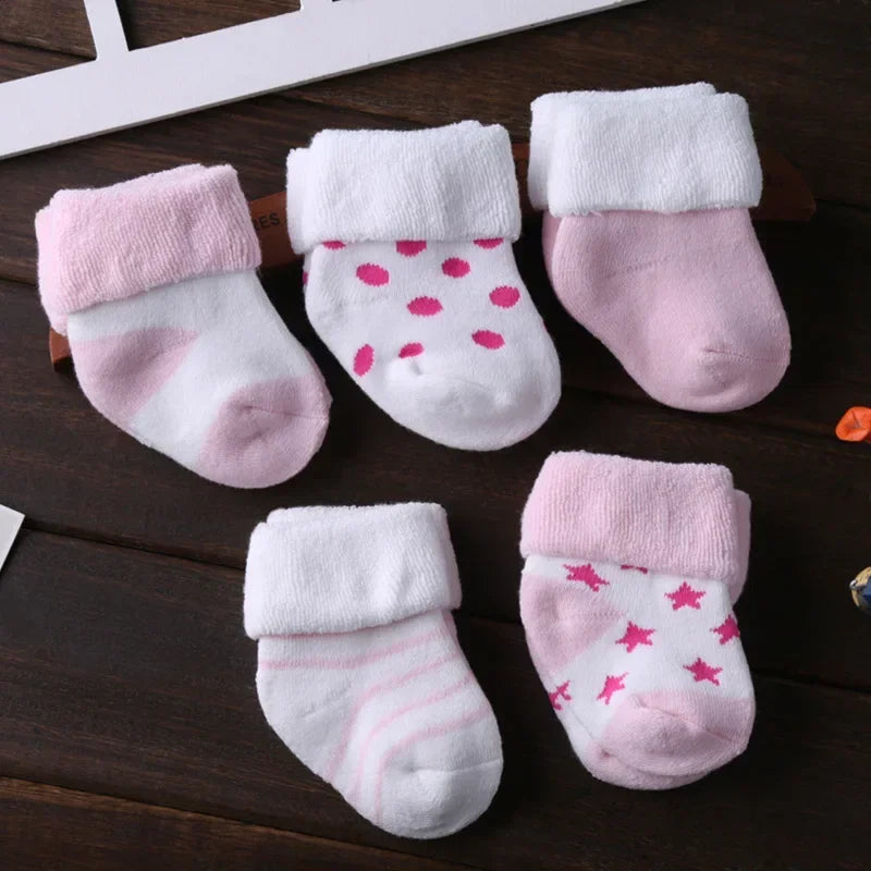 Lot de 5 paires de chaussons-chaussettes antidérapants