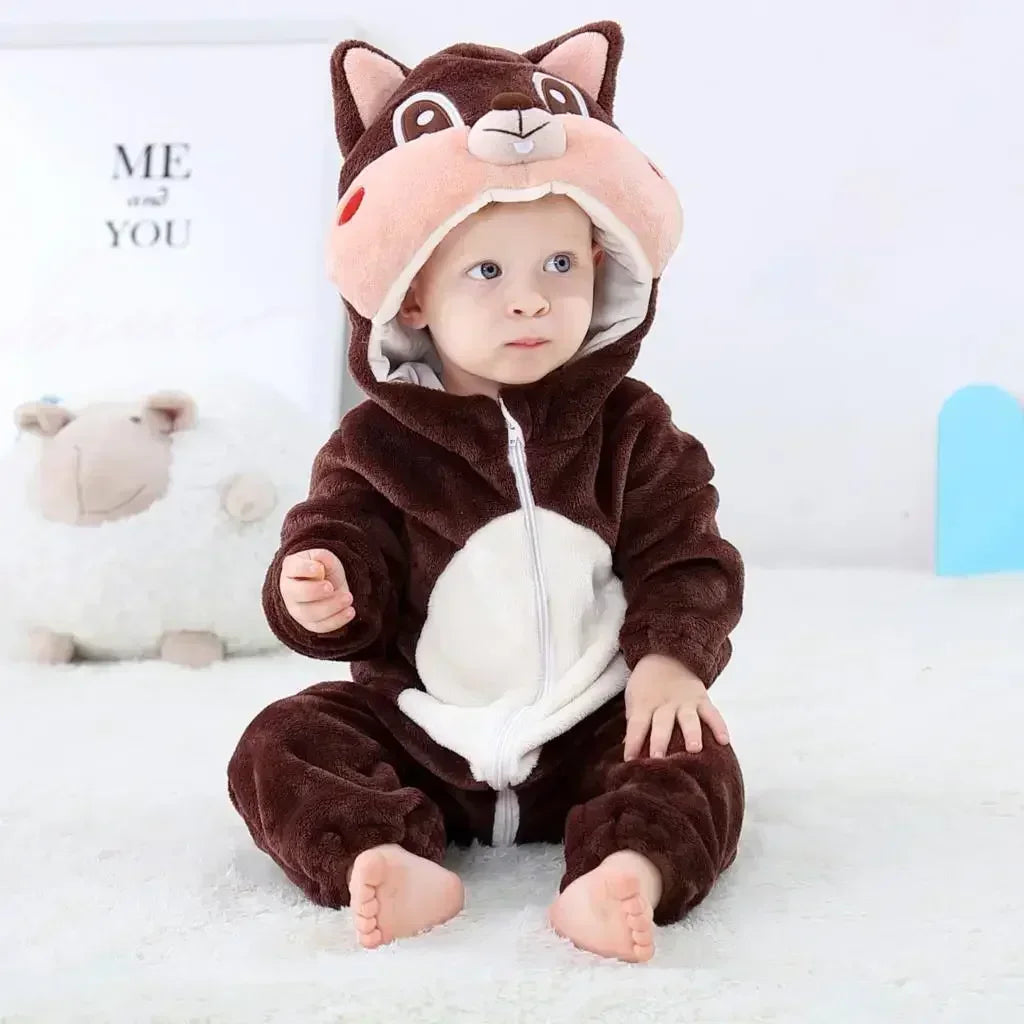Combinaison pyjama bébé hiver - déguisement lionceau