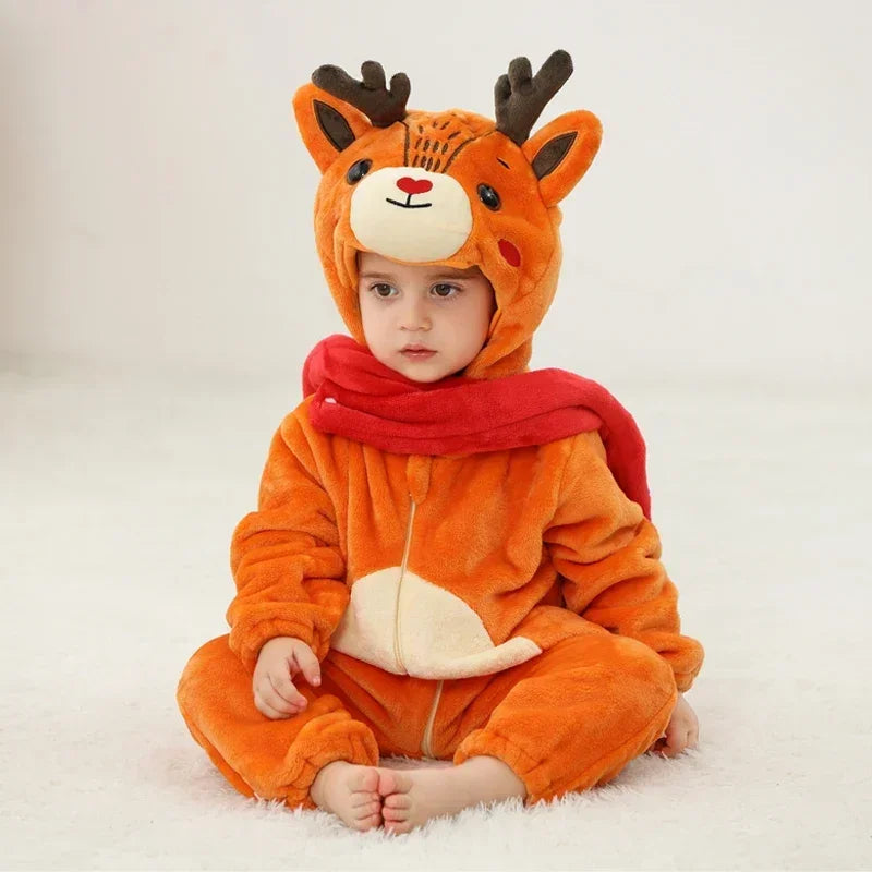 Combinaison pyjama bébé hiver - déguisement lionceau
