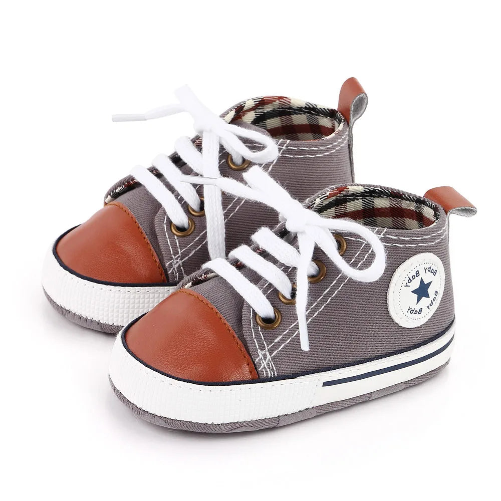 Chaussures premiers pas en toile - semelle souple