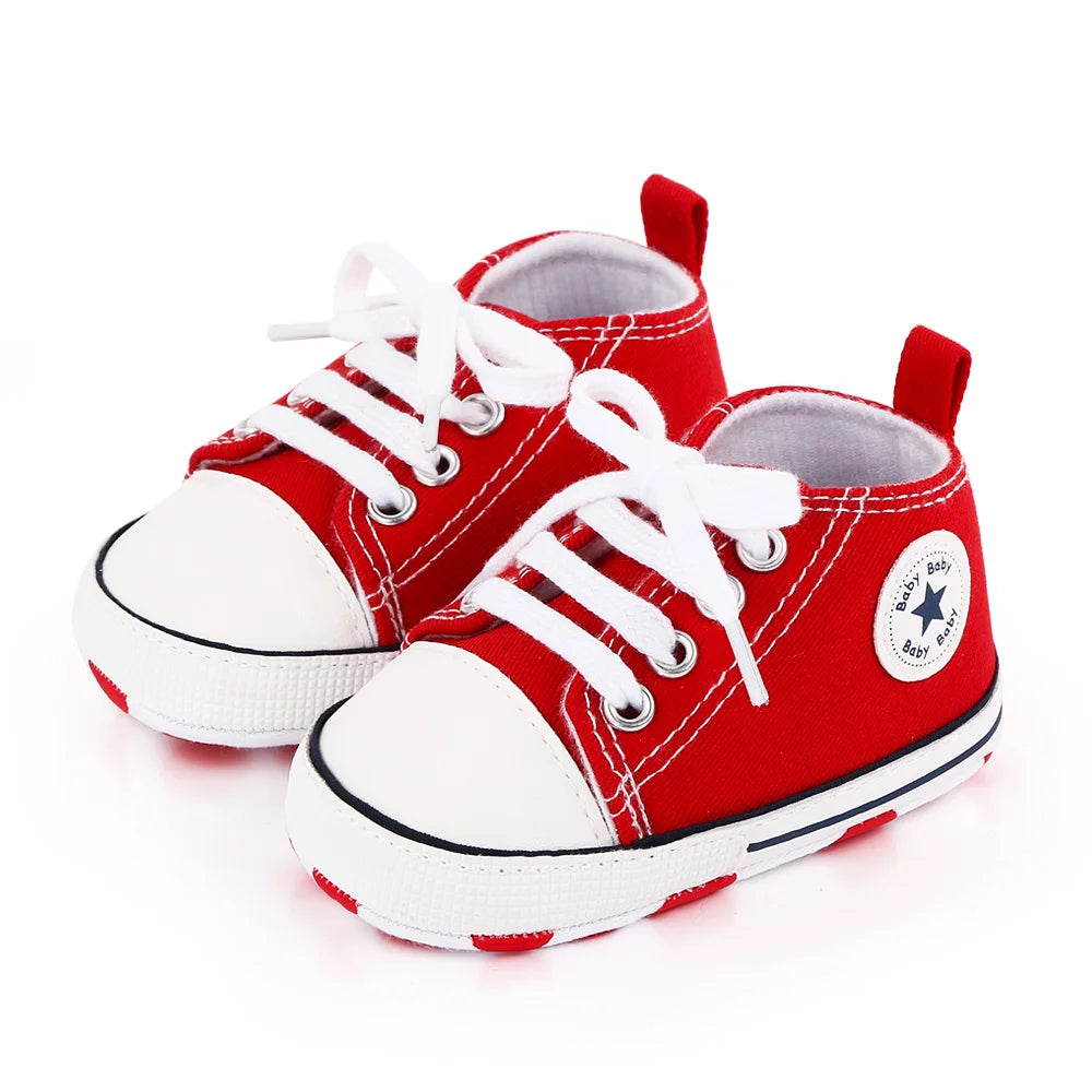 Chaussures premiers pas en toile - semelle souple