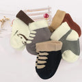 Lot de 5 paires de chaussons-chaussettes antidérapants