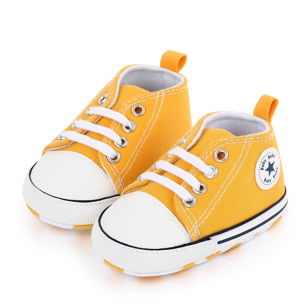 Chaussures premiers pas en toile - semelle souple