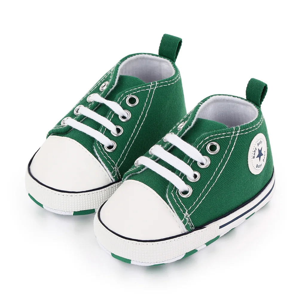 Chaussures premiers pas en toile - semelle souple