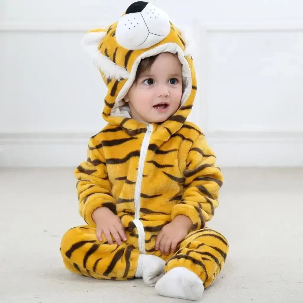 Combinaison pyjama bébé hiver - déguisement lionceau