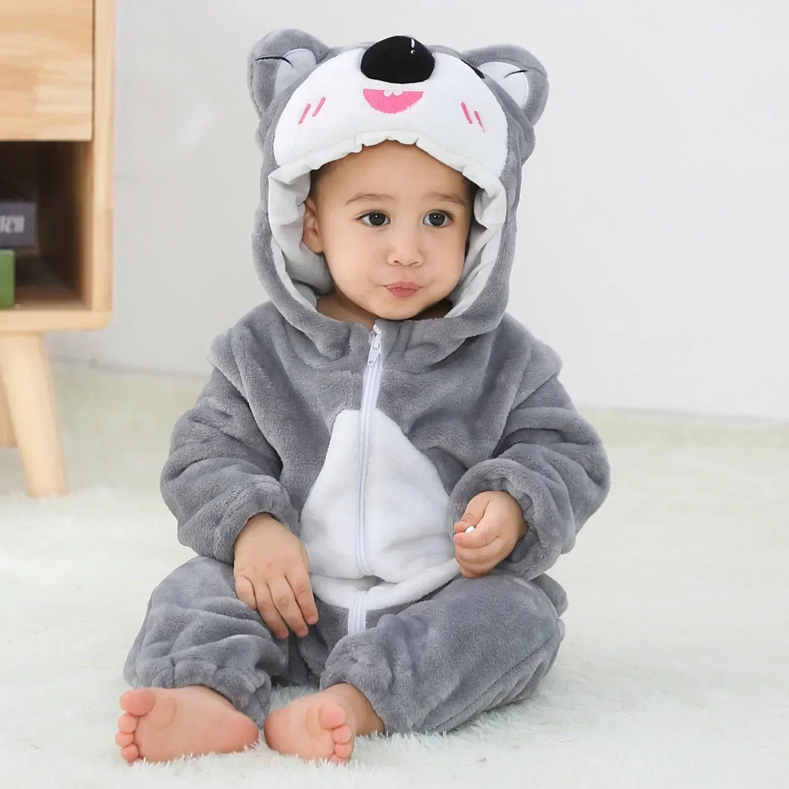 Combinaison pyjama bébé hiver - déguisement lionceau
