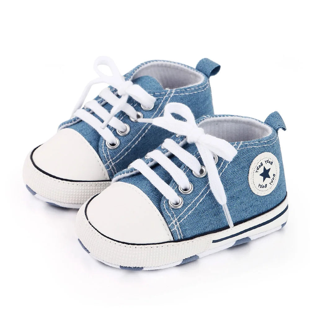 Chaussures premiers pas en toile - semelle souple