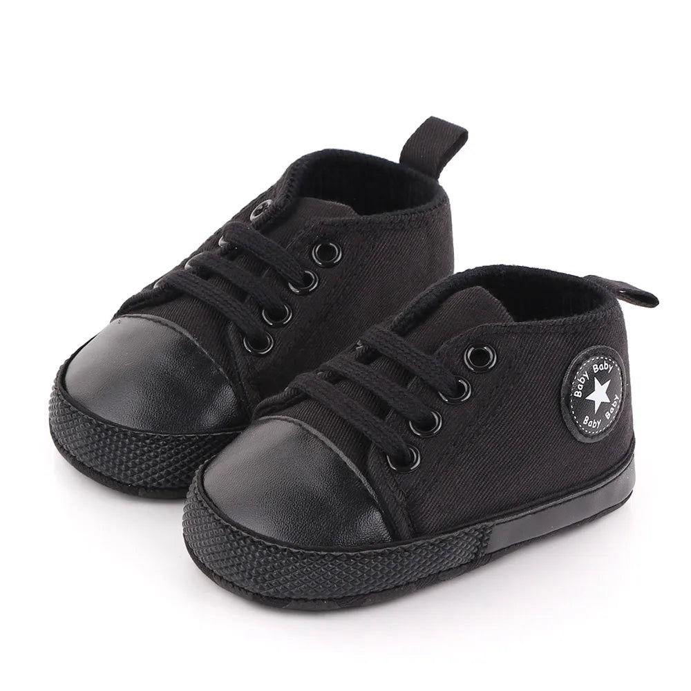 Chaussures premiers pas en toile - semelle souple