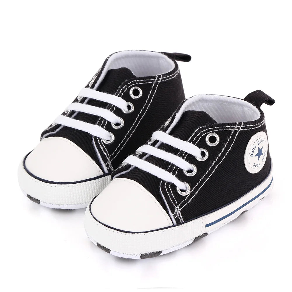 Chaussures premiers pas en toile - semelle souple