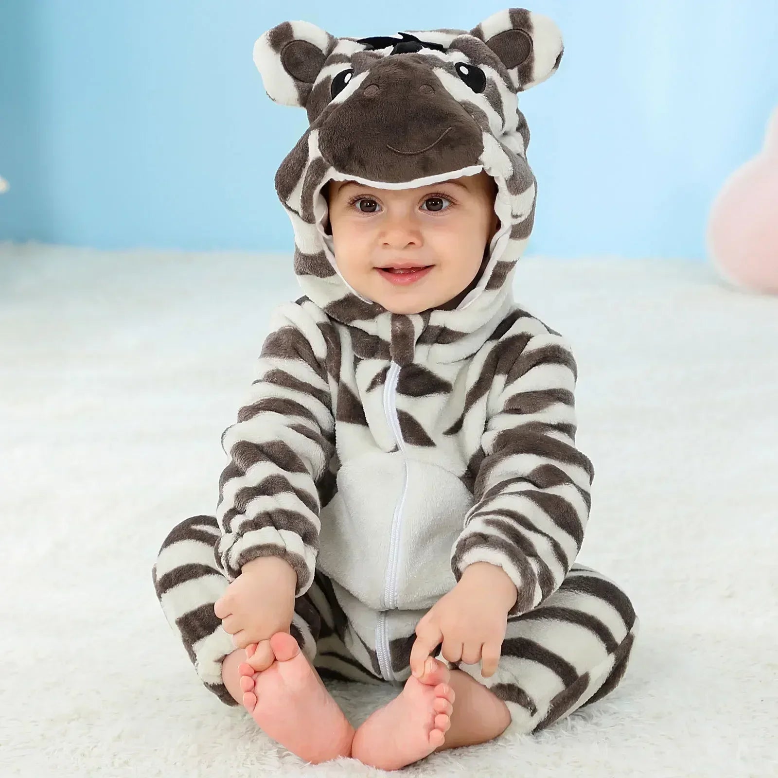 Combinaison pyjama bébé hiver - déguisement lionceau