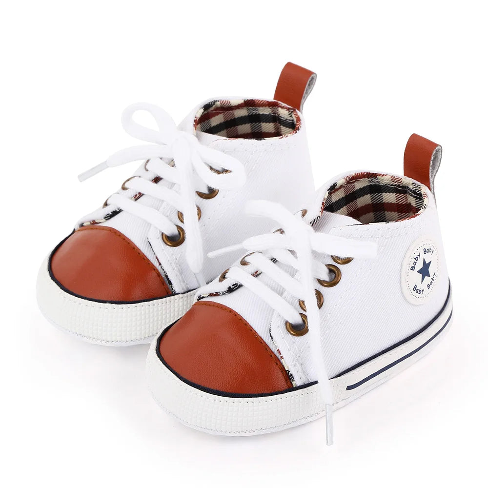Chaussures premiers pas en toile - semelle souple