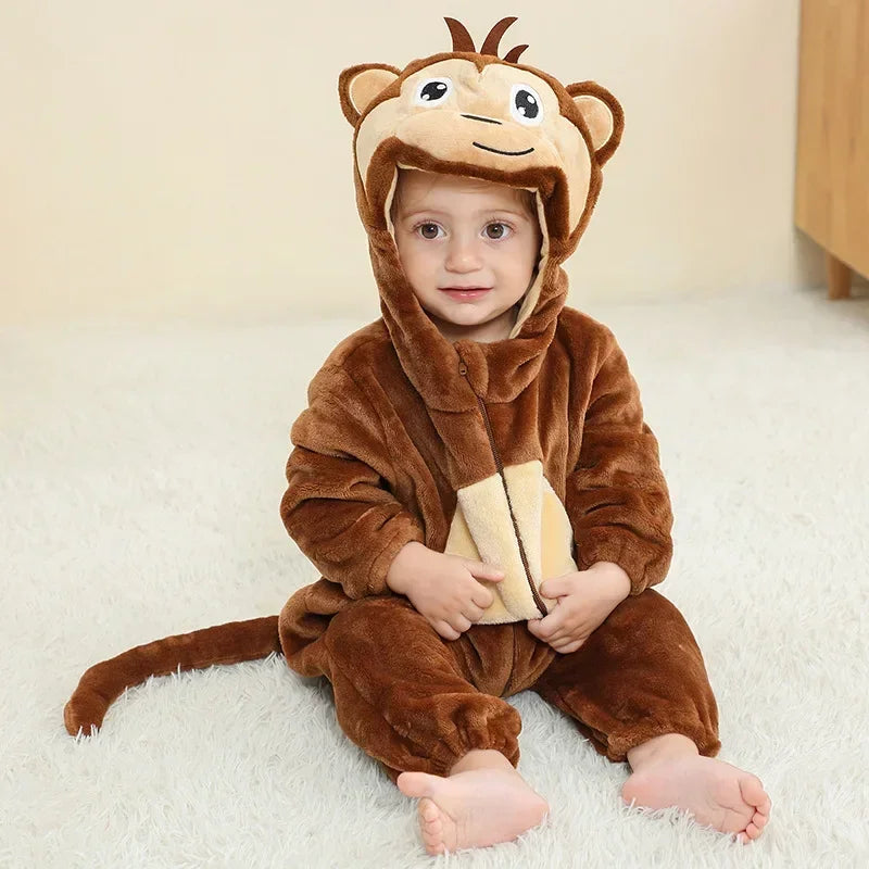 Combinaison pyjama bébé hiver - déguisement lionceau