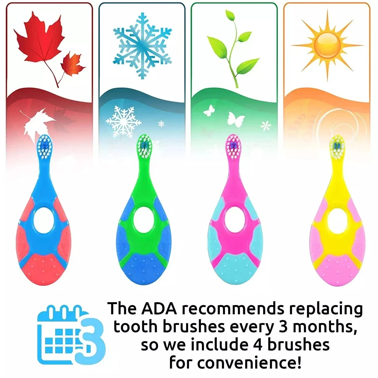 Lot de 2 brosses à dents d'apprentissage - sans BPA