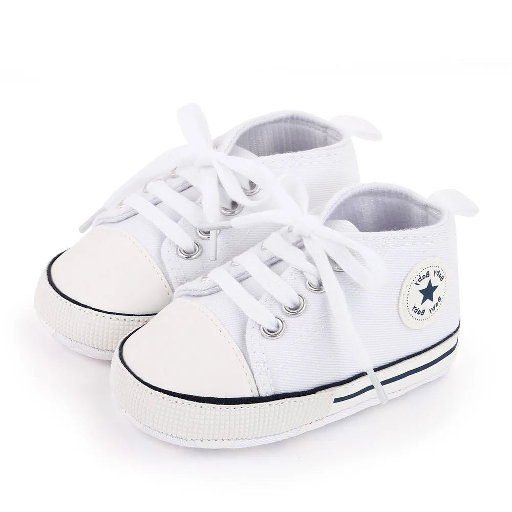 Chaussures premiers pas en toile - semelle souple