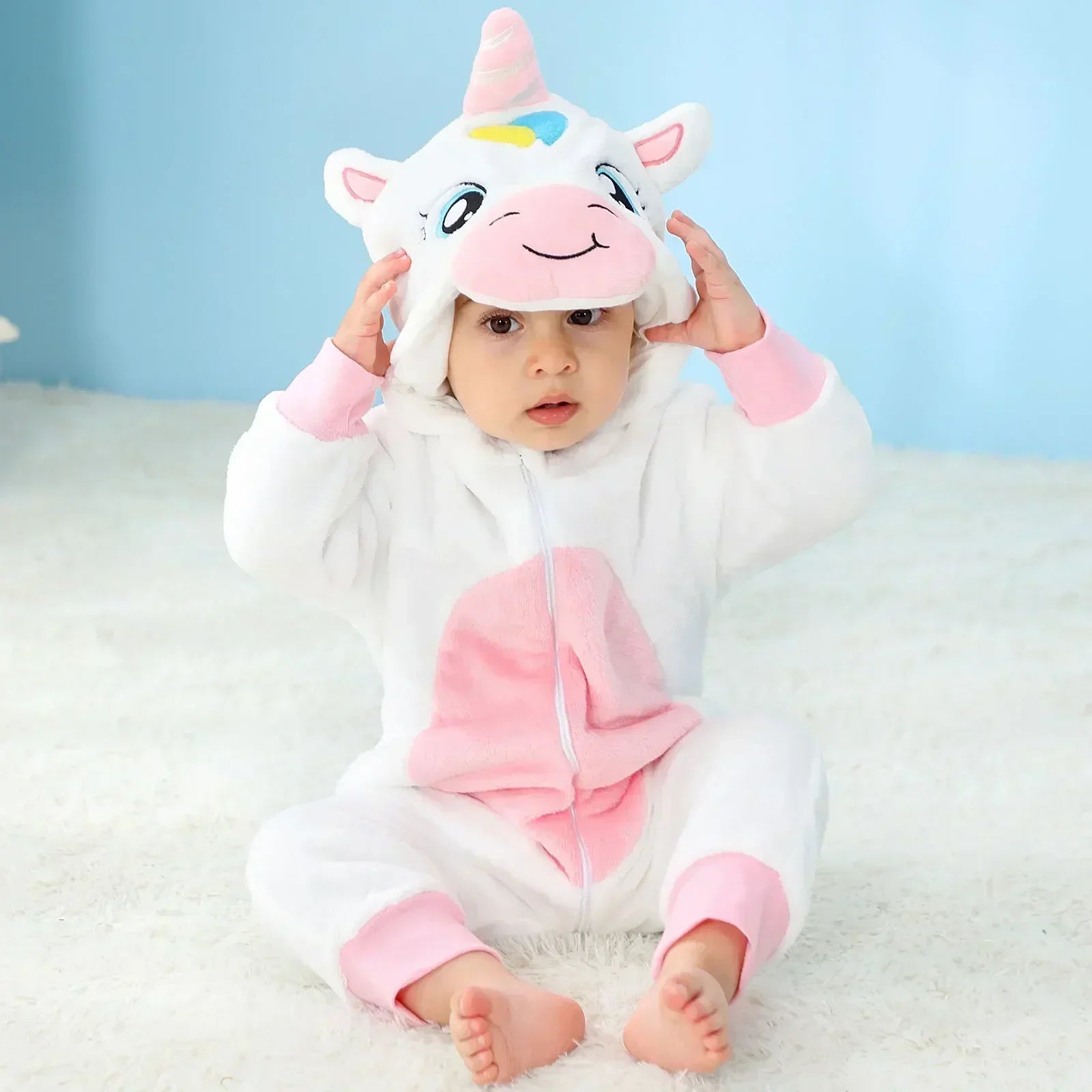 Combinaison pyjama bébé hiver - déguisement lionceau