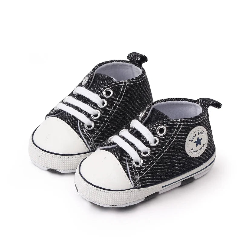 Chaussures premiers pas en toile - semelle souple