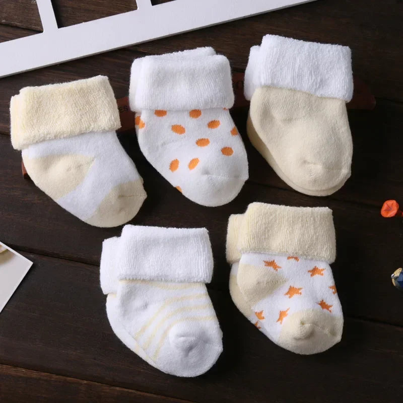Lot de 5 paires de chaussons-chaussettes antidérapants