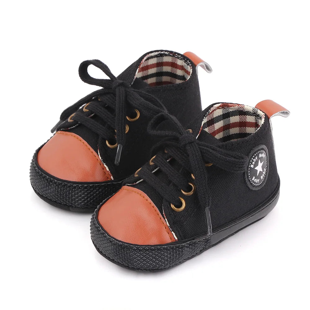 Chaussures premiers pas en toile - semelle souple