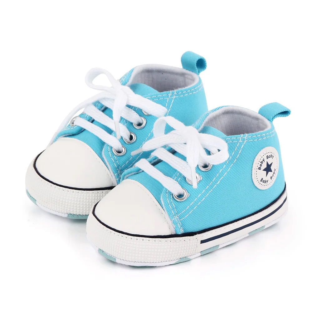 Chaussures premiers pas en toile - semelle souple